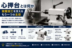 心押台とは何か 旋盤加工を支える役割と構造の解説図