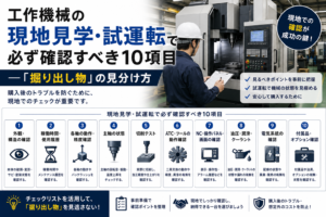 工作機械の現地見学・試運転で必ず確認すべき10項目の解説図